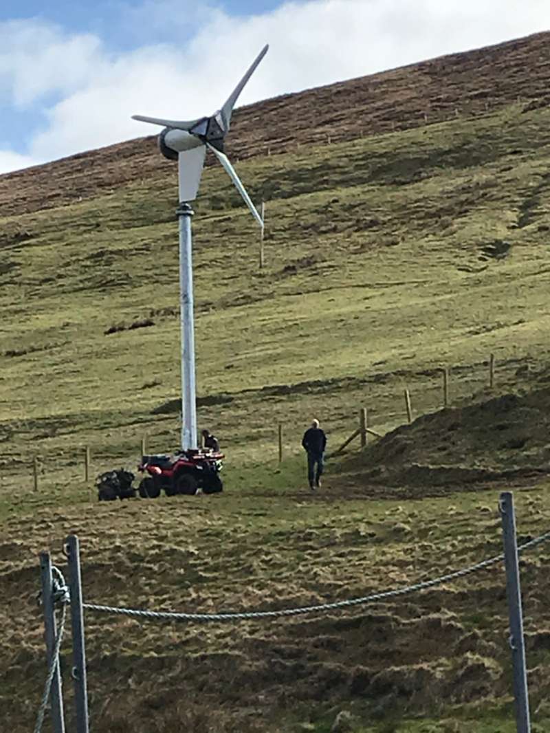The bookshop's wind turbine